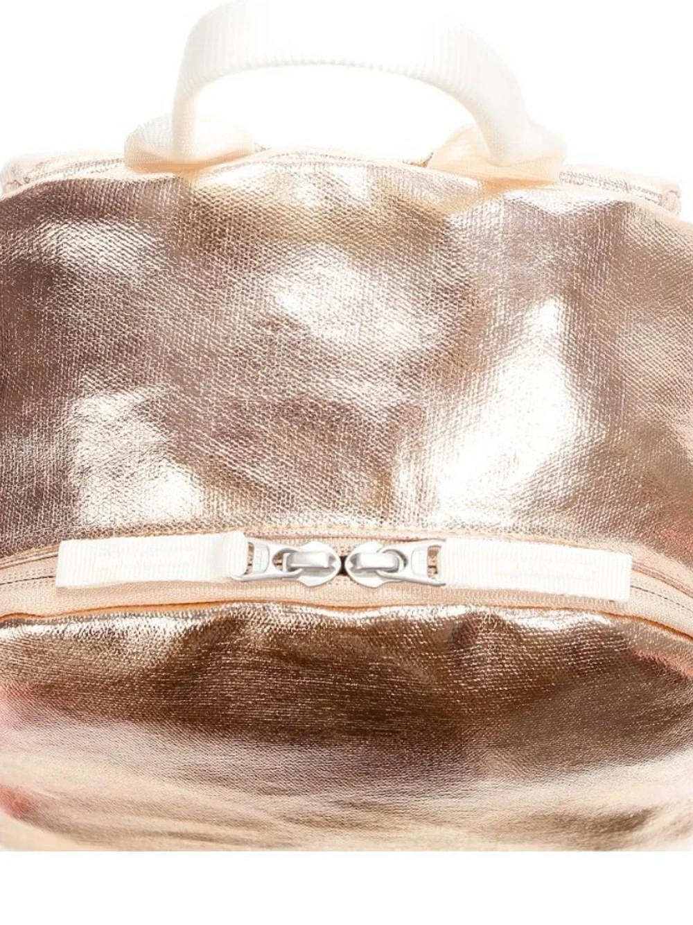 Colby Rose Gold Metallic Sherpa Backpack